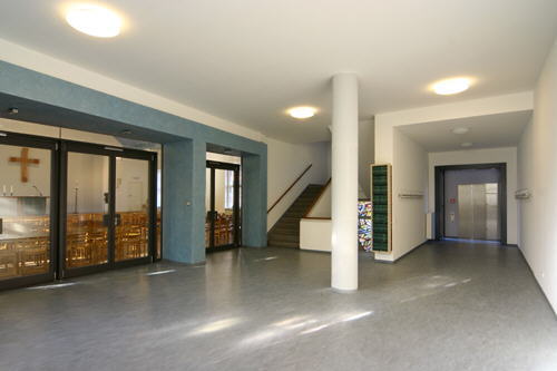 Gemeindesaalvorraum seit dem Umbau und Renovierung 2006/2007